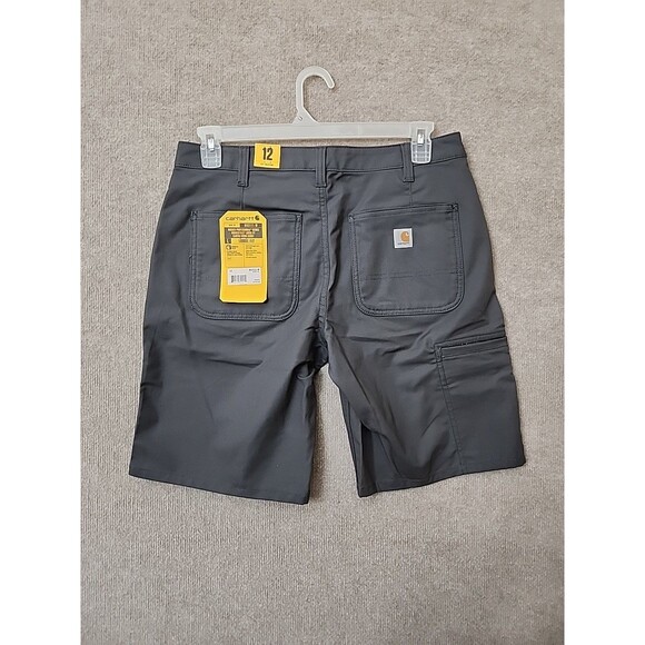 Carhartt Rugged Flex Loose Fit Canvas Work Shorts Womens 12 Gray NEW - Picture 4 of 11